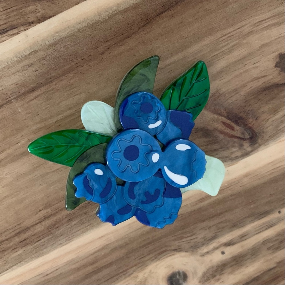 Erstwilder Blueberry Hill Brooch fruit Pin NWOT